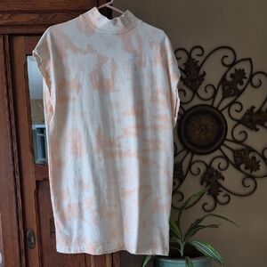 Nike Cream and Orange Tie-Dye Sleeveless Dress